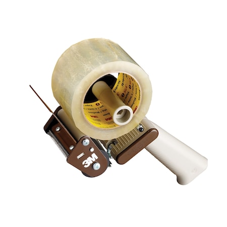 Scotch Handheld Tape Dispenser, 3 in Max. Tape Width, 3 in Tape Core Dia., Pistol, Metal, Plastic, Tan H153