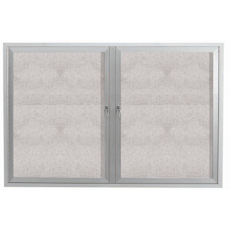 Aarco Outdoor Enclosed Bulletin Board w/ Al Frame, Clear Satin Anodized Al, 48''Hx72''W ODCC4872R