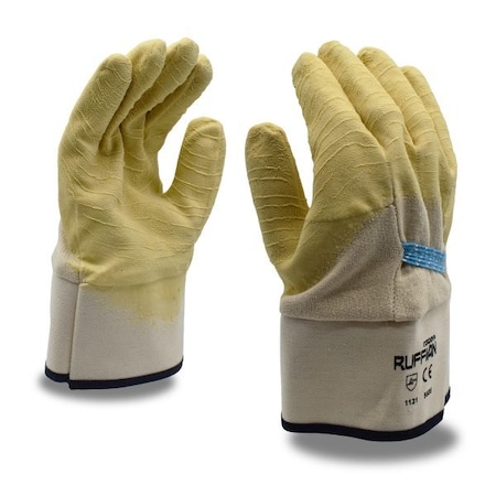 Ruffian Glove, Latex, Premium, Jersey, PK12 5605