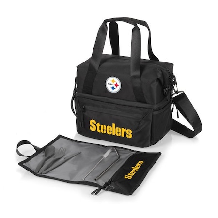 Picnic Time Family Of Brands NFL Pittsburgh Steelers - Tarana Recycled Lunch Bag Cooler with Utensils 515-01-179-254-2
