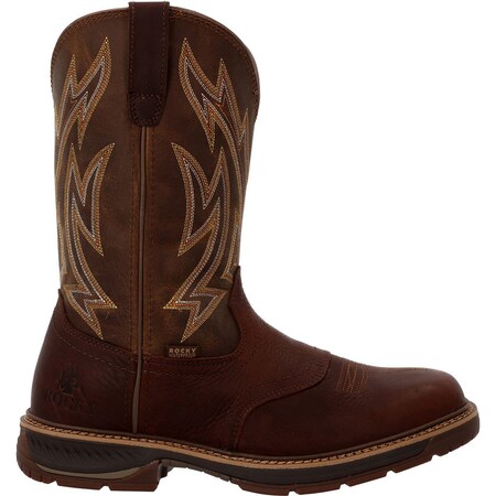 Rocky Ride LTE Waterproof Western Boot, Brown, Size 7 RKW0476