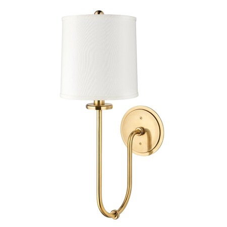 Hudson Valley Lighting Jericho 1 Light Wall Sconce 7 In. Aged Brass 511-AGB