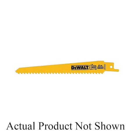 Dewalt TAPERED BACK RECIPROCATING SAW BLADE, 12 IN L X 3/4 IN W, 6, BI-METAL BODY DW4804B25