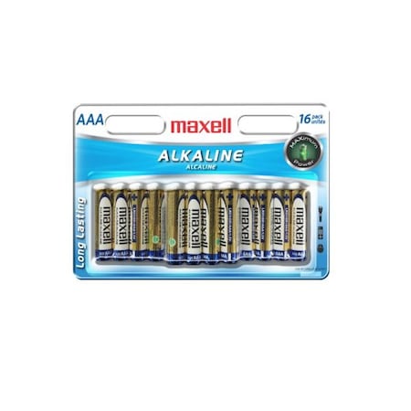 Maxell Maxell LR03 723472 Battery - For Tool, Toy, Smoke Alarm, Flashlight - AAA - 16 / Pack 723472