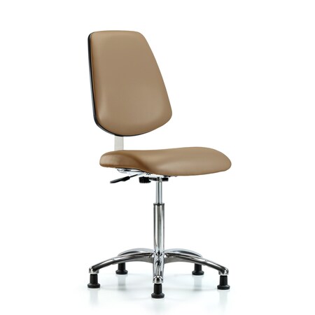 Blue Ridge Ergonomics Clean Room Chair 22" to 29" Height, Vinyl, Taupe BR-CLR-VMBCH-MB-CR-NF-RG-8584