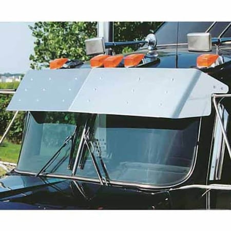Replacement For Kenworth T600 Year 1995 13 In Stainless Steel Drop Visor Wfactory Brackets
