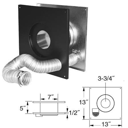 Dura-Vent 3 in. PelletVent Pro Wall Thimble Air Intake Kit DU583764