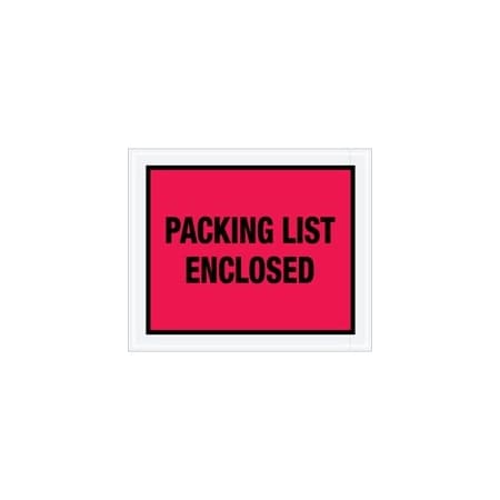 Bubblefast 10 x 12'' Red ''Packing List Enclosed'' Envelopes, 500PK BFPL430