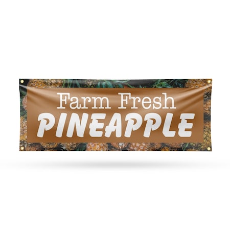 Signmission Farm Fresh Pineapples, 18 Inch x 48 Inch, Vinyl Banner B-30608