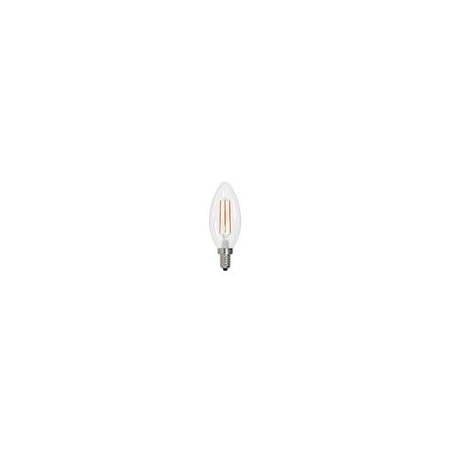Bulbrite 4.5W LED B11 Filament Candelabra Bulb, 2700K, Clear LED4B11/27K/FIL/3
