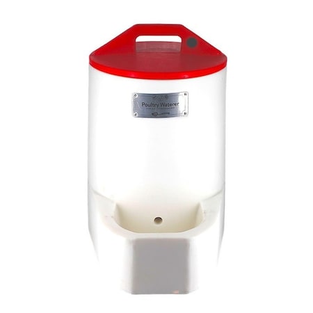 Gallagher Poultry Waterer, 5 gal, Polyethylene, White A1002