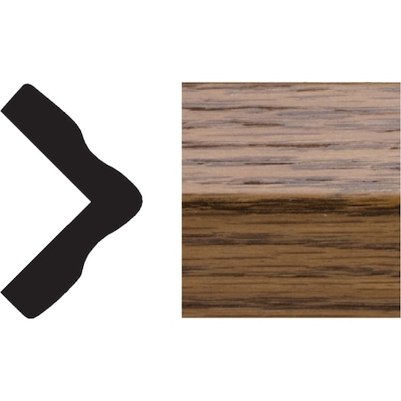 Royal 1''x1''x8 ' Highland Oak PVC Interior Outside Corner Molding 5073903