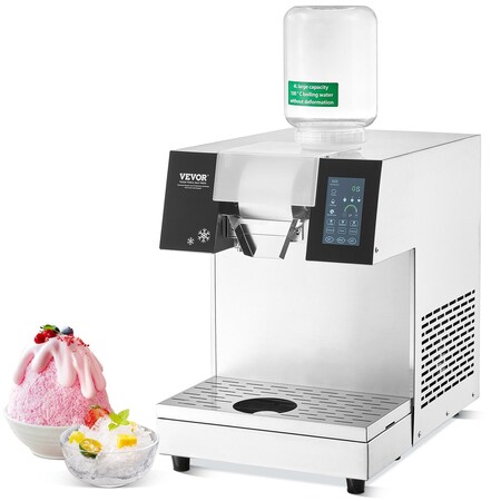 Vevor Commercial Snowflake Ice Machine 507LBS/24H Stainless Steel for Ice Cream QLX230F10-1
