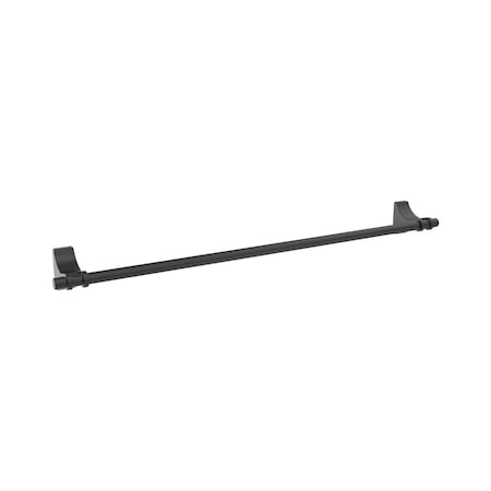Amerock Davenport Matte Black Transitional 24 in 610 mm Towel Bar BH36054MB