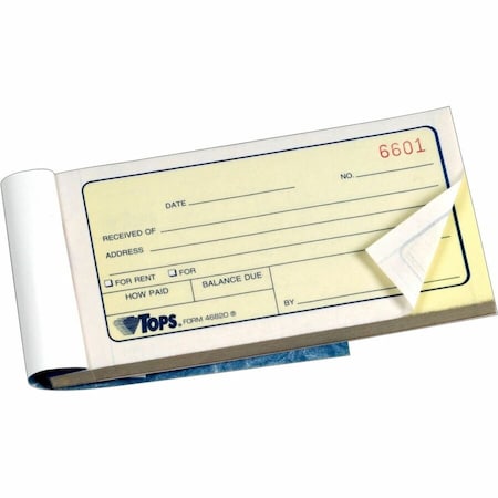 Tops Products TOPS, Money And Rent Receipt Books, 2-3/4 X 4 7/8, 2-Part Carbonless, 50PK 46820