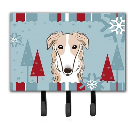Carolines Treasures Winter Holiday Borzoi Leash and Key Holder BB1724TH68