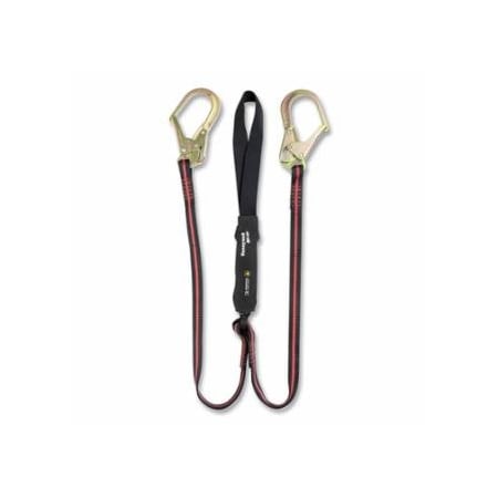 Miller H500 Arc Flash Lanyard, 6 ft L, Webbing Loop, Rebar Hook, 310 lb Load Cap., Twin Leg 493-FPLARCM-TUS