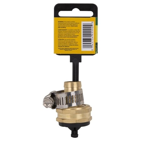 Landscapers Select Garden Hose Coupling with Clamp, 5/8 in, Female, Brass, Brass GB958F3L