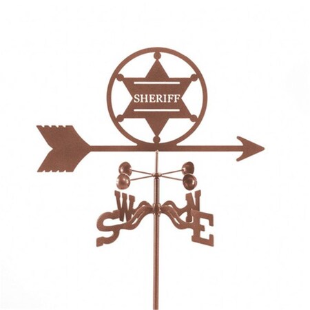 Ez Vane Sheriff 6 Point Badge Weathervane with Garden Mount EZ1711-GR