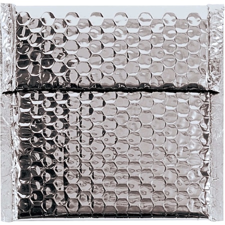 Bubblefast 100-9 x 11 1/2'' Silver Glamour Bubble Mailers, 100PK BFGBM0911S