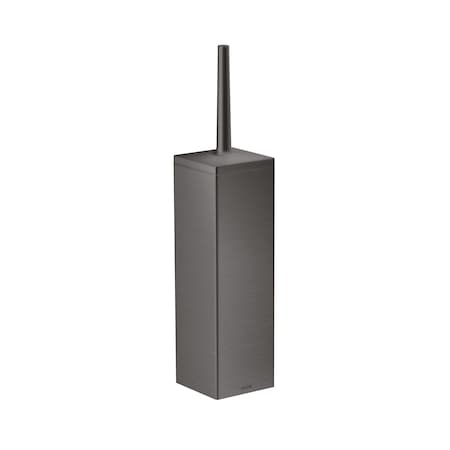 Axor Universal Rectangular Toilet Brush Holder, Wall-Mounted in Brushed Black Chrome 42655340