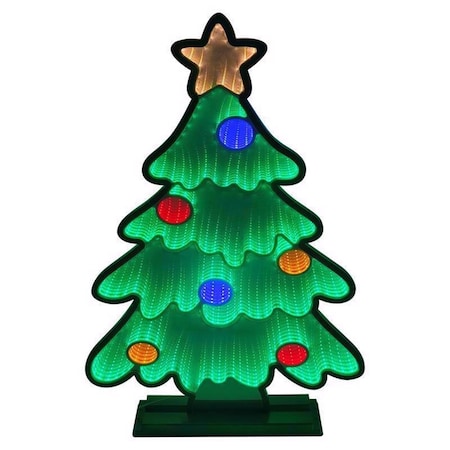 Celebrations LED Infinity Christmas Tree 30 in. Yard Decor 22-09007A