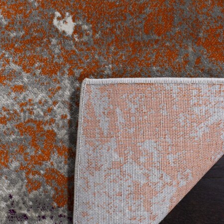 Safavieh Porcello Power Loomed Round RugsGrey & Orange 6 ft. 7 in. x 6 ft. 7 in. PRL7741F-7R