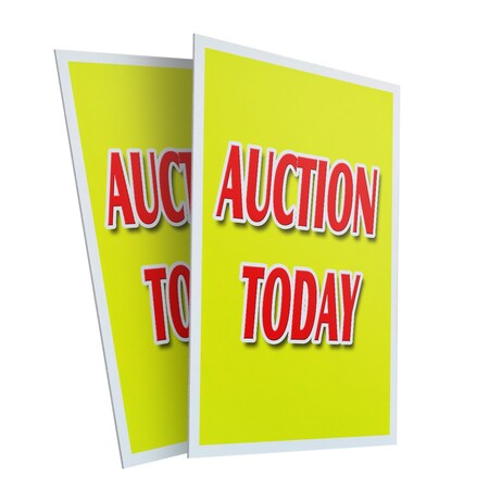 Signmission Auction Today, Plastic Signs Only 24 Inch x 36 Inch, Corrugated Plastic, 2PK CSB-2436-2PACK-Auction Today
