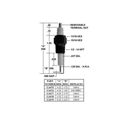 Crown Engineering Crown Igniter Replaces I-64-3 CA477