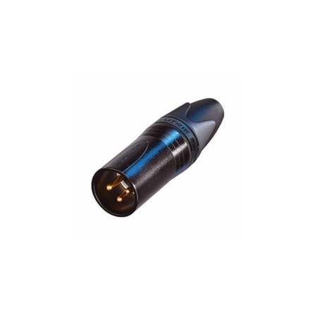 Cable Wholesale Neutrik 3 Pin XLR Male Connector Black Metal NC3MXX-B 30XR-10003