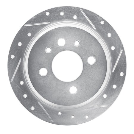 Dynamic Friction Co DFC Brake Rotor - Drilled and Slotted - Silver 631-31018R