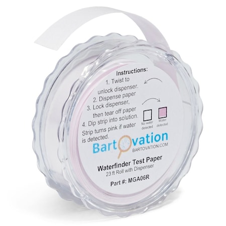Bartovation Qualitative Water Finder Test Paper for Traces of Water in Gasoline and Solvents [23 Foot Roll] MGA06R