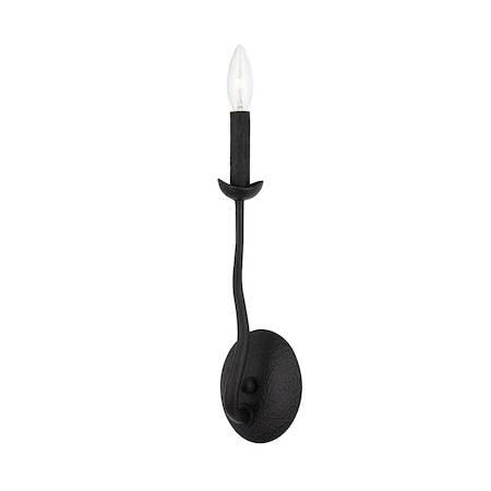 Troy Lighting Reign 1 Light Wall Sconce 5 In. Black Iron B1081-BI