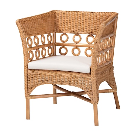 Bali & Pari Oxford Bohemian Light Honey Rattan Arm Chair 256-14173-ZORO