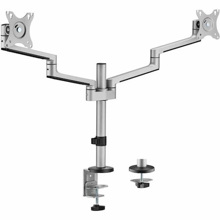 Rocstor Mounting Arm for LED Display, Monitor - Aluminum Silver - Landscape/Portrait Y10N019-S1