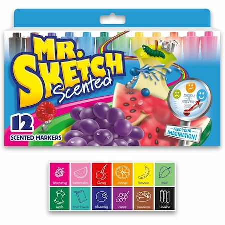 Sanford Mr. Sketch Scented Watercolor Marker - Chisel Tip - 12 Colors - 12 Pack 1905069