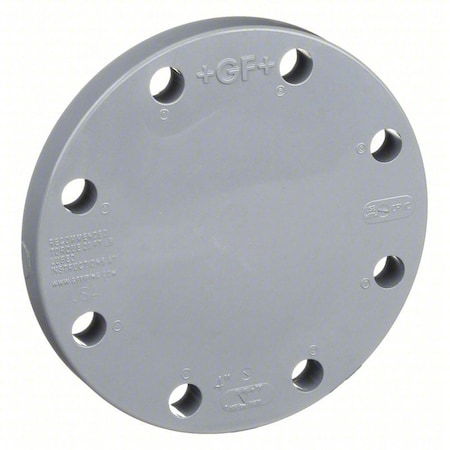 Zoro Select CPVC Blind Flange, Schedule 80, 6" Pipe Size 9853-060