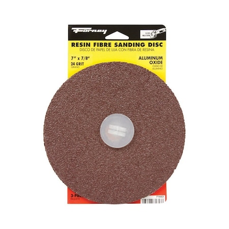 Forney SAND DISC 7 IN. 24GRIT, 3PK 71653