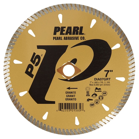 Pearl P5 GRT Granite Series Turbo Blade 7in 5/8in-DKO 8mm DIA07GRT