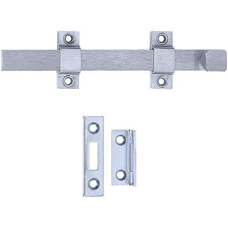 Tell Commercial 8'' Satin Chrome Door Surface Bolt DT100017
