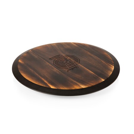 Picnic Time Family Of Brands Ohio State Buckeyes - Lazy Susan Serving Tray, Fire Acacia Wood 827-18-513-443-0
