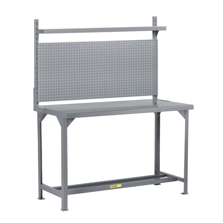 Little Giant Heavy-Duty Packaging Table with Pegboard Panel & Shelf WST1-3660-36-WPB-SHLF