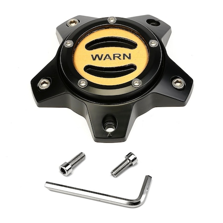 Warn Wheel Center Cap Fits Warn Epic Wheels; 5 x 127 mm/ 5 x 500 In Bolt Pattern; Closed Style; Black 106681