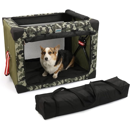 Yoken Soft Dog Crate, Upgrade Portable Folding Dog Crate, One-Step Open with Carrying Bag Applicable to Ho PT05CRAT32232302GNL