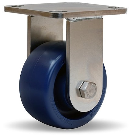 Hamilton Plate Caster, Rigid, Polyurethane, 5 5/8"H R-WHS-4UYSB
