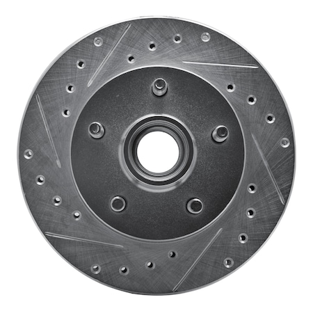 Dynamic Friction Co DFC Brake Rotor - Drilled and Slotted - Silver 631-54139L