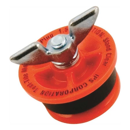 Test-Tite 3 in. Plastic Twist-Tite Mechanical Wingnut Test Plug Black 83593