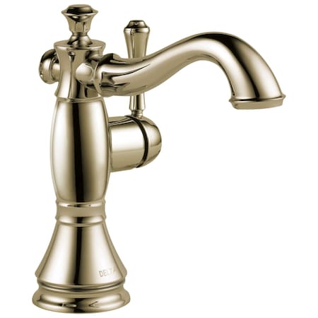 Delta 1 or 3-hole 4" installation Hole Single Hole Lavatory Faucet, Polished Nickel 597LF-PNMPU