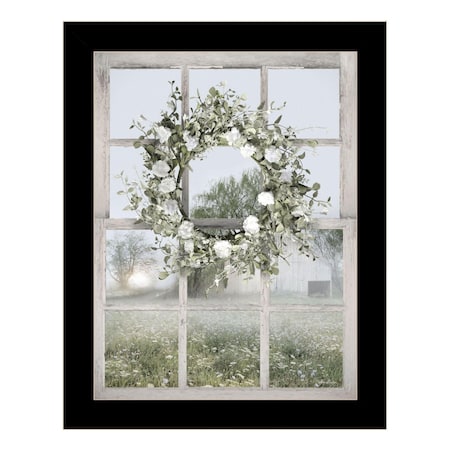 Homeroots Spring Farm View Black Framed Print Wall Art 530033
