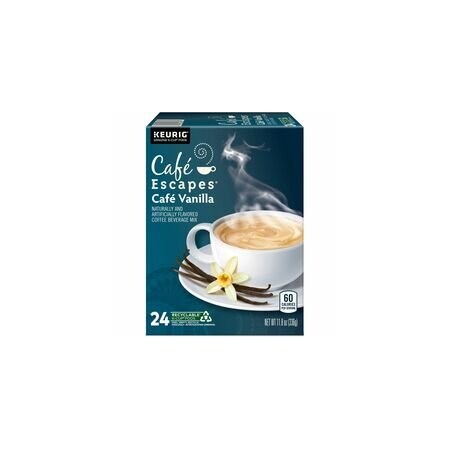 Caf Escapes Cafe Escapes Pod Cafe Vanilla, Keurig Single-Serve K-Cup Pods, 24 Count, Compatible with, 24PK 5000330125